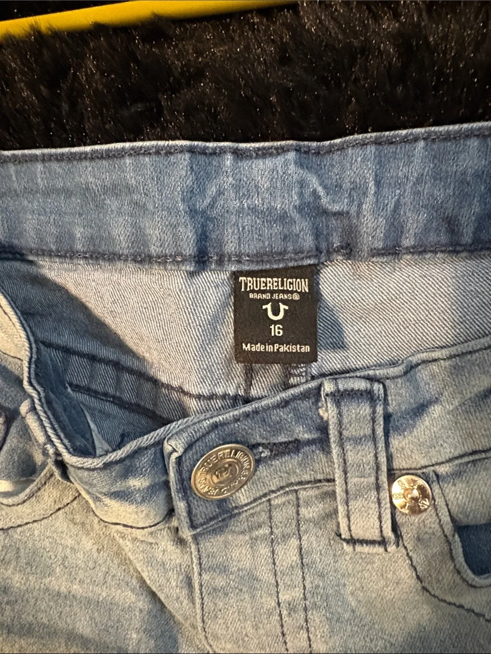 True Religion Men's Slim Straight Jeans in Light Blue